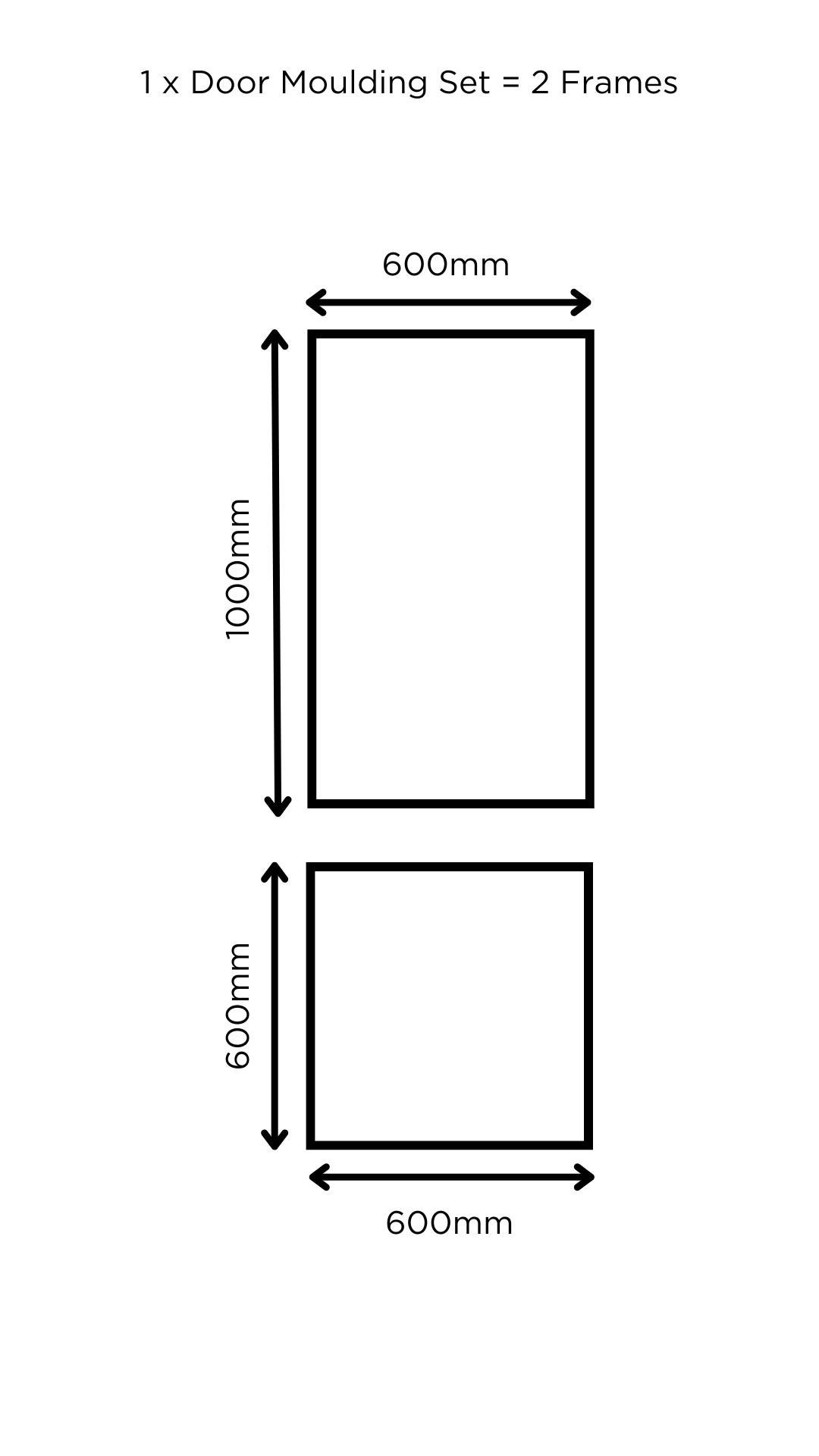 Peel & Stick Door Moulding (delivered January 2025)